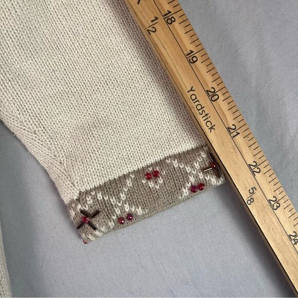 Storybook Knits Cardigan Sweater Womens Large Embellished Bead Sequin Giraffes - Picture 9 of 12